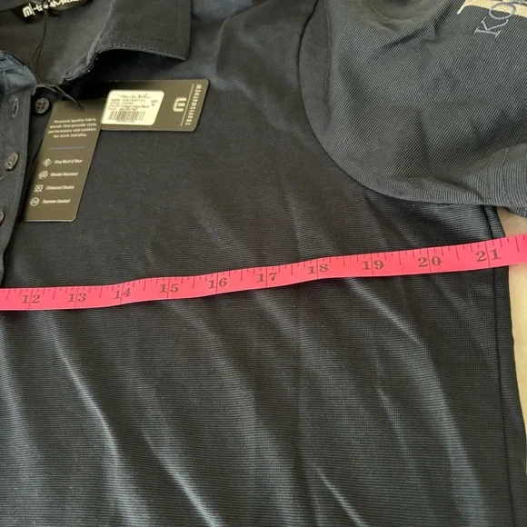 Travis Matthew Women's She Fancy 2.0 Polo Shirt Vintage Indigo/Black Size XL - Picture 10 of 12